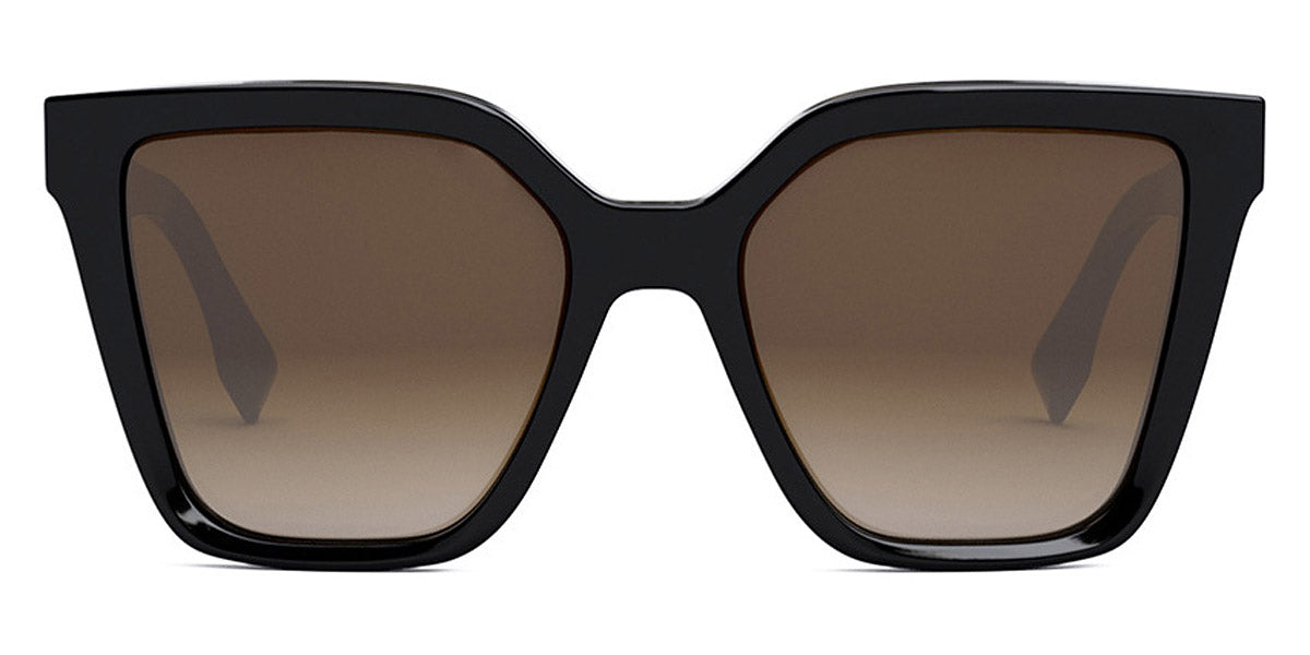 Fendi® FE40086I FEN FE40086I 01F 55 - Shiny Black / Brown Sunglasses