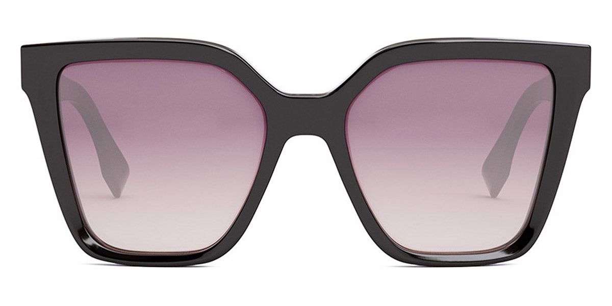 Fendi® FE40086I FEN FE40086I 50T 55 - Shiny Solid Dark Brown / Smoke Sunglasses