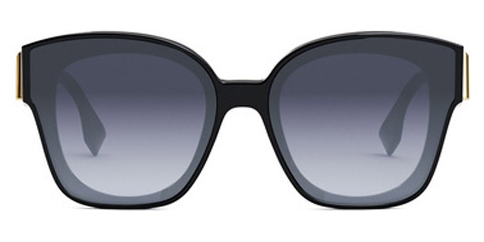 Fendi® FE40098I FEN FE40098I 01W 63 - Shiny Black / Gradient Blue Sunglasses