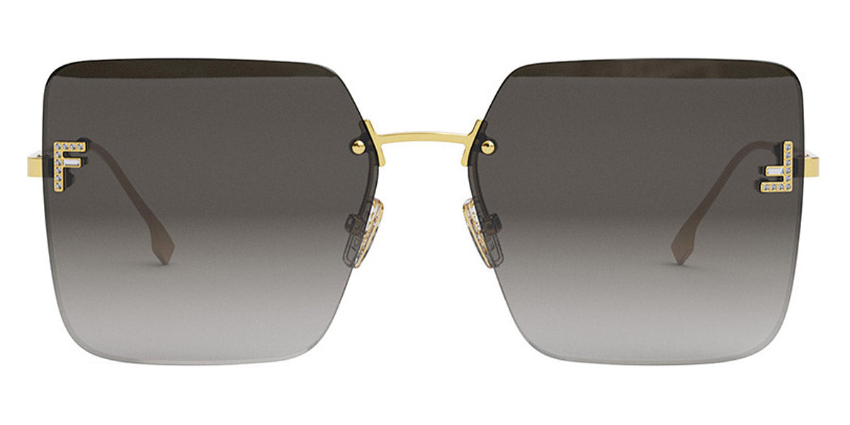 Fendi® FE4082US FEN FE40082US 30B 59 - Shiny Endura Gold / Smoke Sunglasses
