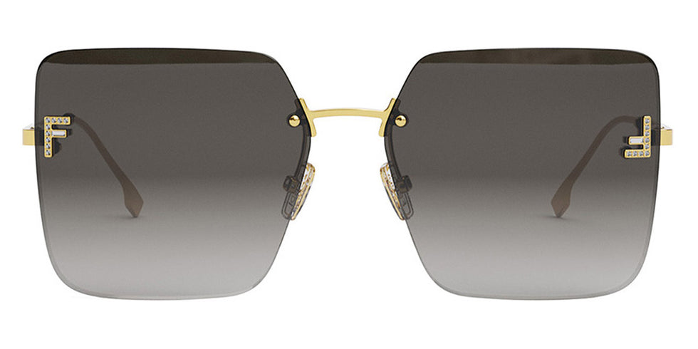 Fendi® FE4082US FEN FE40082US 30B 59 - Shiny Endura Gold / Smoke Sunglasses