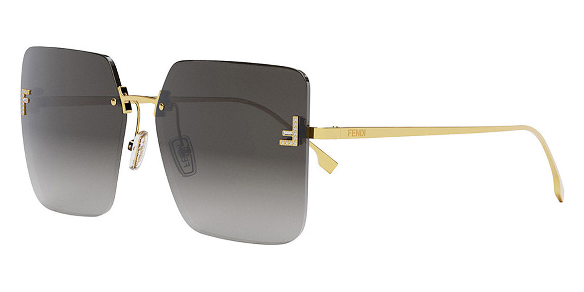 Fendi® FE4082US FEN FE40082US 30B 59 - Shiny Endura Gold / Smoke Sunglasses
