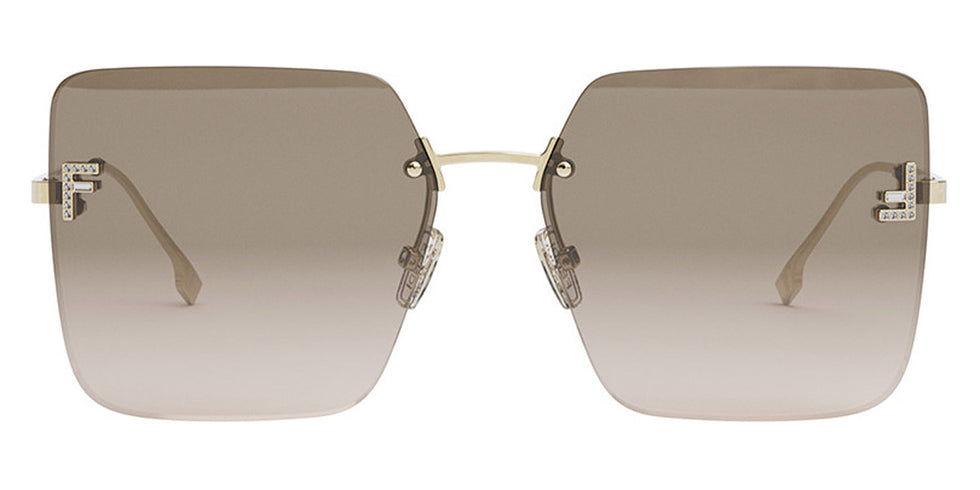 Fendi® FE4082US FEN FE40082US 30F 59 - Shiny CL Gold / Light Brown Sunglasses