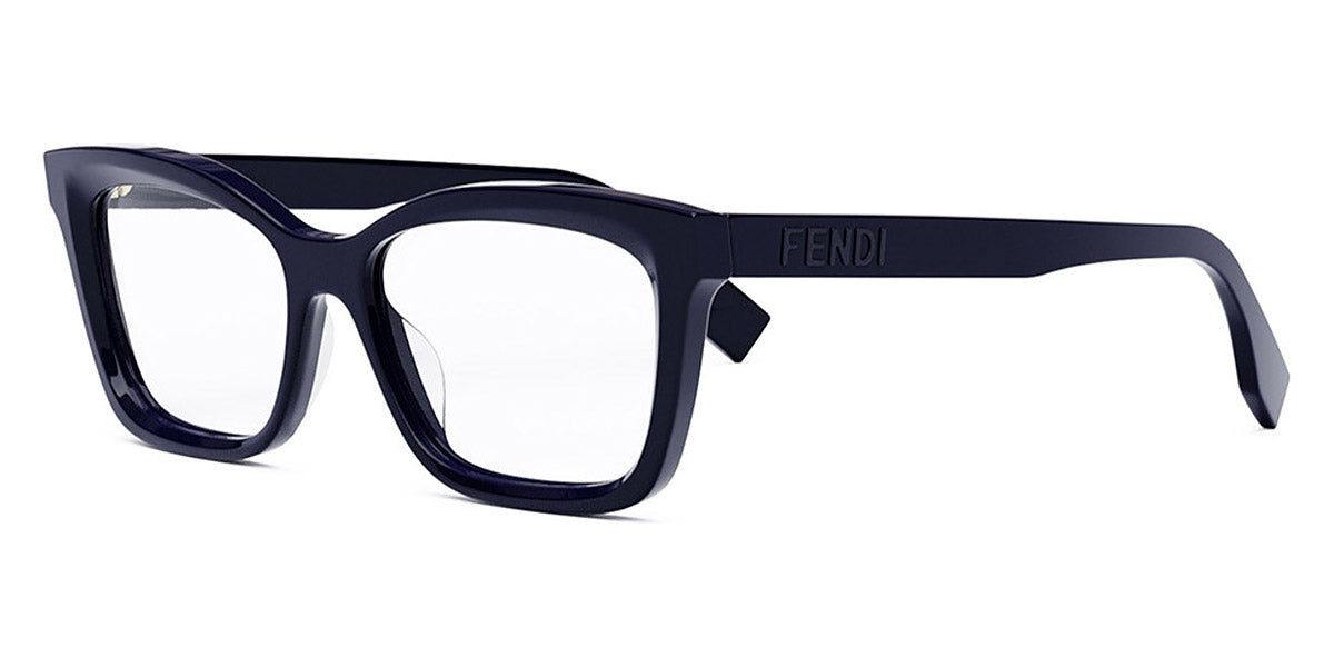 Fendi® FE50057I FEN FE50057I 090 52 - Shiny Solid Blue Eyeglasses