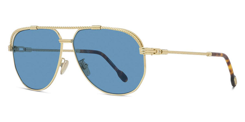 Fred® FG40024U FRD FG40024U 30V 60 - Shiny Gold/Light Blue Sunglasses