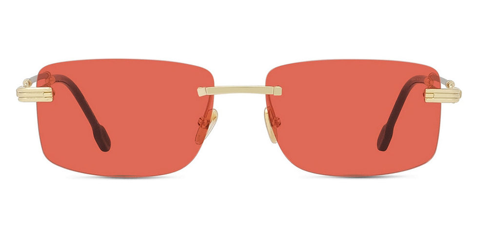 Fred® FG40040U FRD FG40040U 30S 58 - Shiny CL Gold/Red Sunglasses