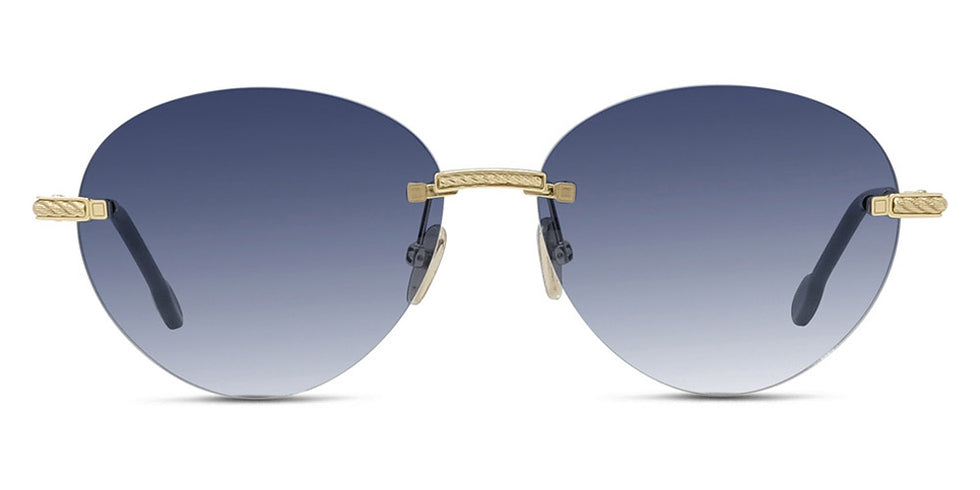 Fred® FG40050U FRD FG40050U 30W 56 - Shiny Gold/Blue Sunglasses