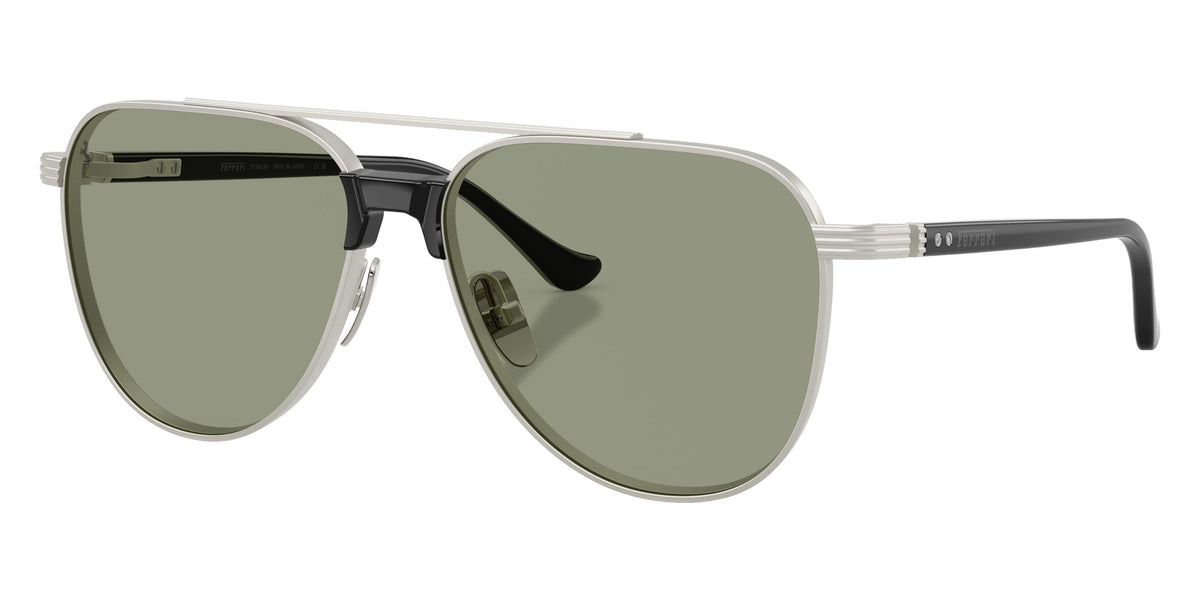 Ferrari® FH1028T Sunglasses - Silver Matte/Dark Green/Red