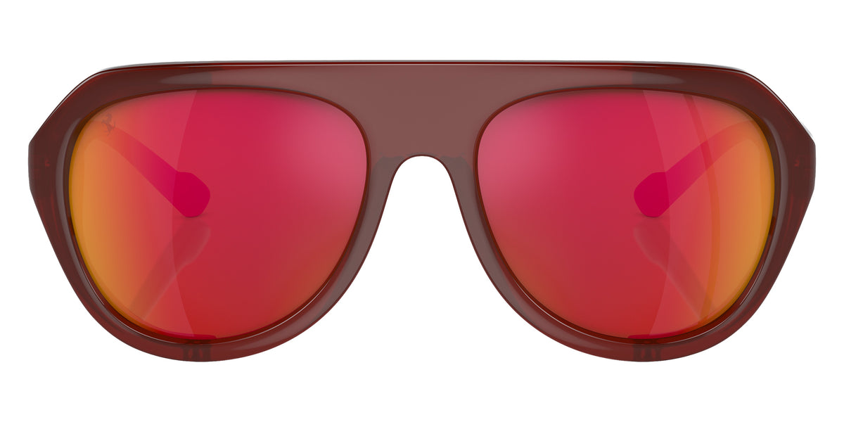 Ferrari® FH2002QU Sunglasses - Transparent Brown/Mirror Red Polarized
