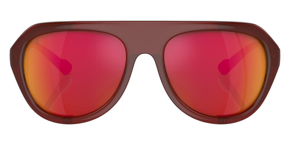 Ferrari® FH2002QU Sunglasses - Transparent Brown/Mirror Red Polarized