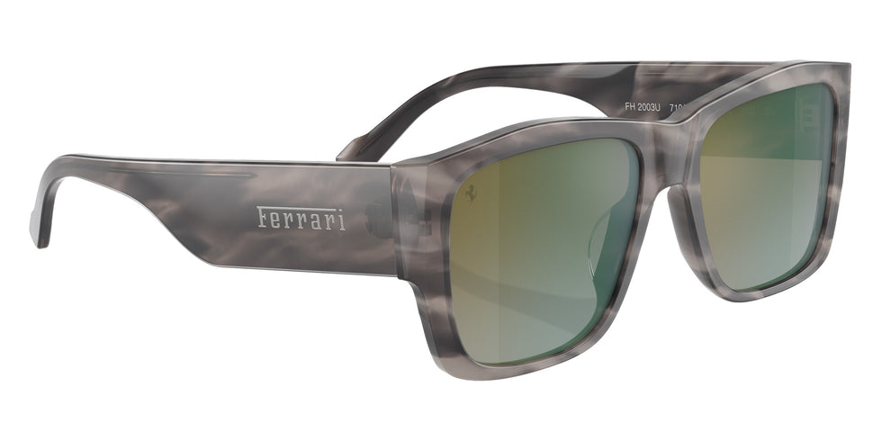 Ferrari® FH2003U Sunglasses - Striped Grey/Gradient Green Mirror