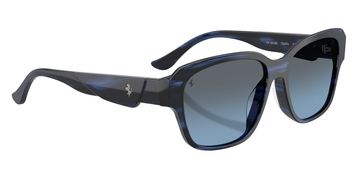 Ferrari® FH2016D Sunglasses - Striped Blue/Polarized Blue Gradient