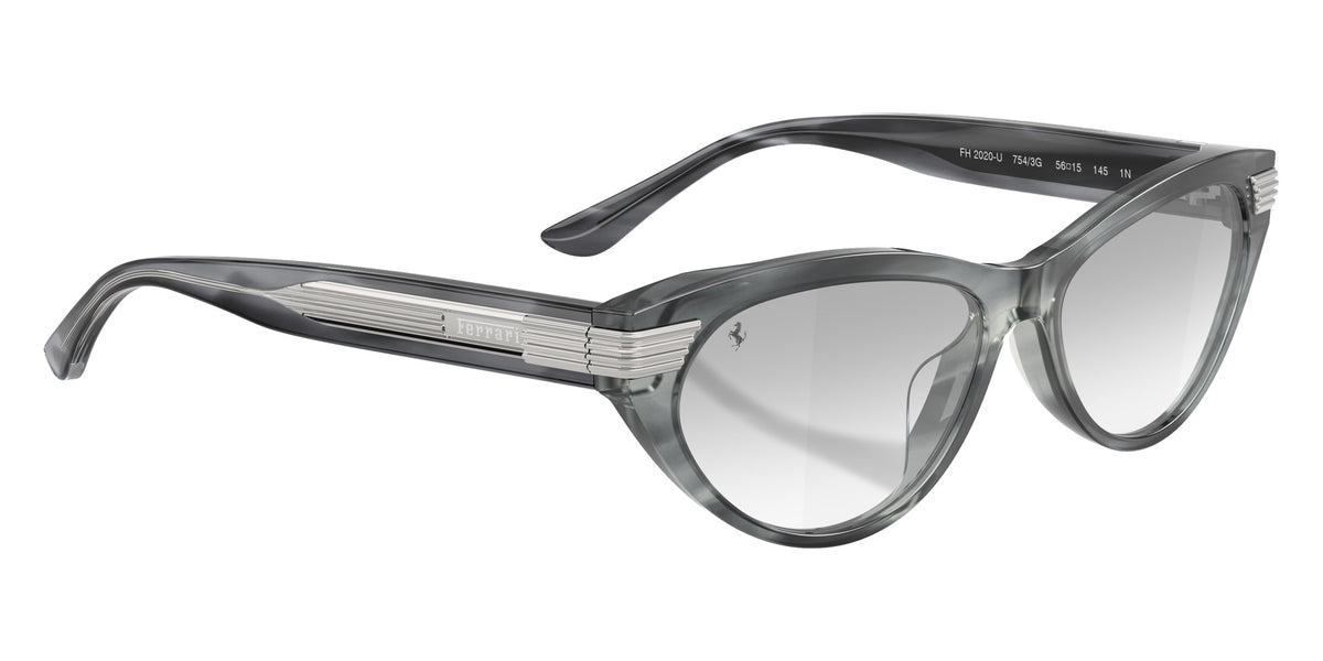 Ferrari® FH2020U Sunglasses - Striped Blue/Clear Mirror Gradient Grey