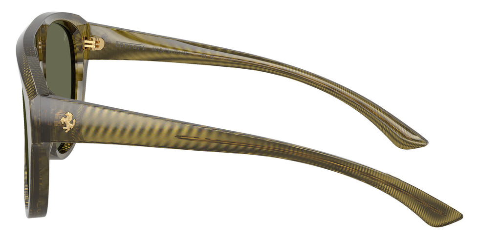 Ferrari® FH2024U Sunglasses - Striped Green/Polarized Green