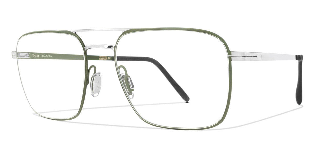 Blackfin® FRESNO BLF FRESNO 1309 55 - Army Green/Silver Eyeglasses