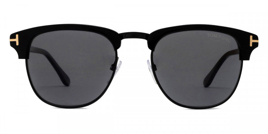 Tom Ford® Henry FT0248 FT0248 01D 53 - Shiny Black / Smoke Polarized Sunglasses