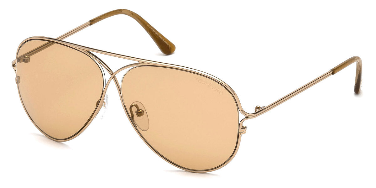 Tom Ford® FT0488-P FT0488-P 28E 59 - 28E Shiny Rose Gold / Brown Photochromic Sunglasses