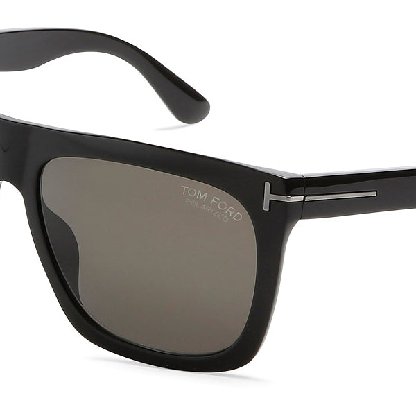 Tom Ford® FT0513-N Morgan FT0513-N Morgan 01D 57 - 01D - Shiny Black, t" Logo / Polarized Smoke Lenses" Sunglasses