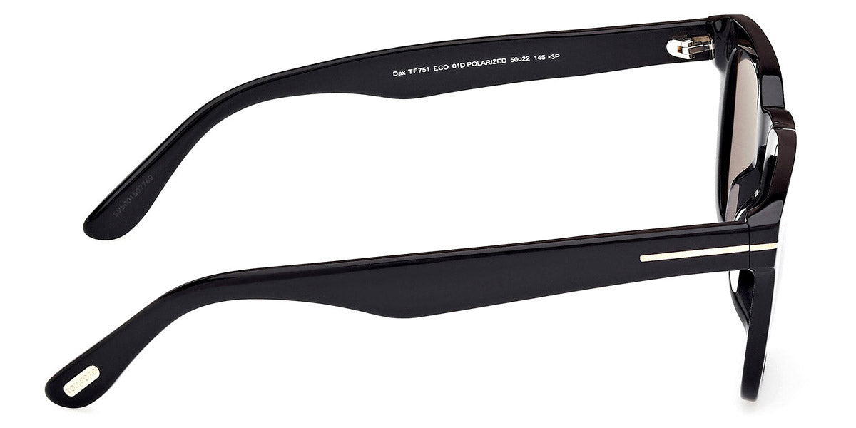 Tom Ford® FT0751 Dax FT0751 Dax 01D 50 - 01D - Shiny Black / Shiny Black Sunglasses