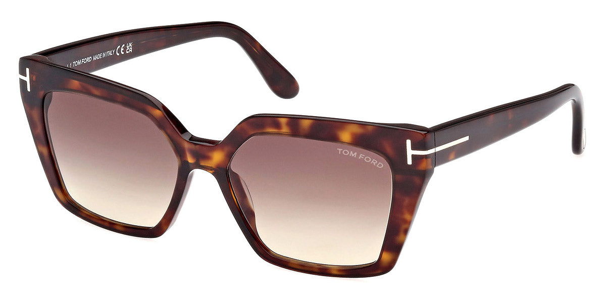 Tom Ford® FT1030 Winona FT1030 Winona 52F 53 - 52F - Dark Havana / Dark Havana Sunglasses