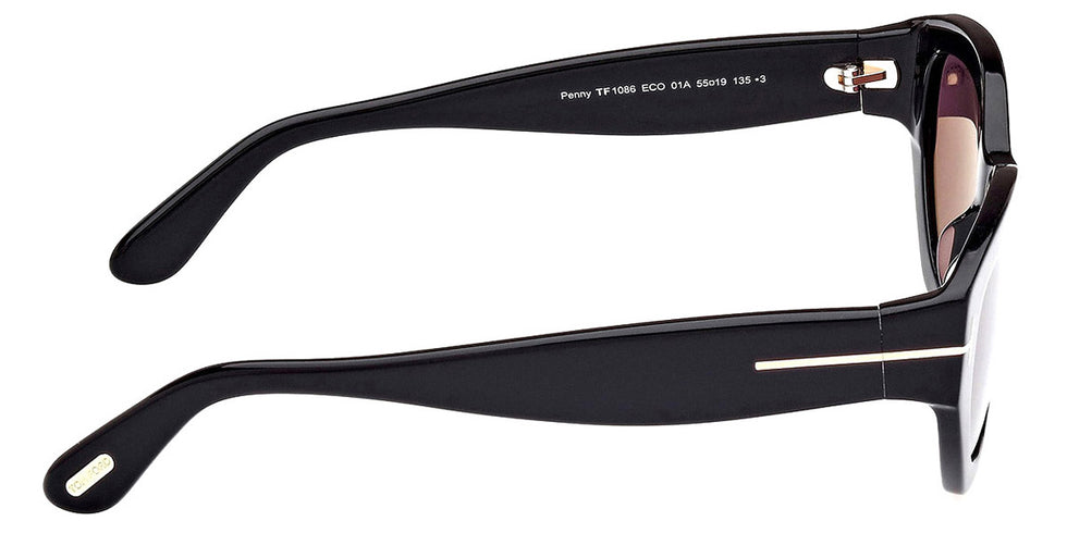Tom Ford® FT1086 Penny FT1086 Penny 01A 55 - 01A - Shiny Black / Shiny Black Sunglasses