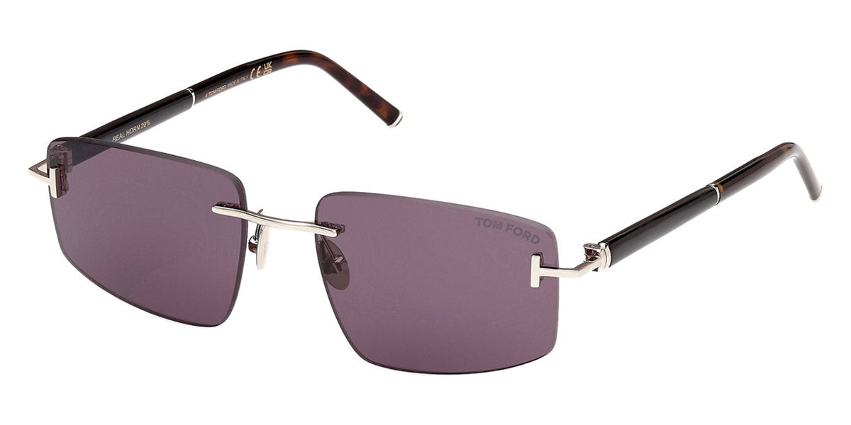 Tom Ford® FT1126-P FT1126-P 16A 56 - 16A Shiny Palladium / Smoke Sunglasses
