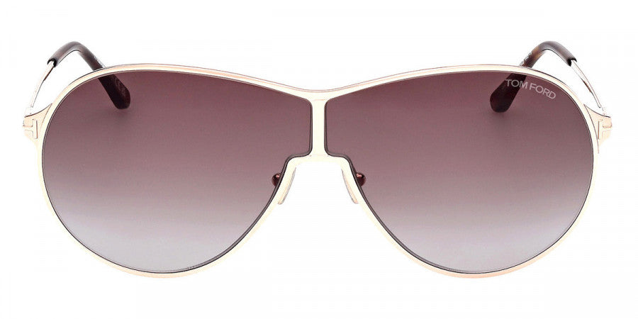 Tom Ford® Gaia FT1174 FT1174 28K 71 - Shiny Rose Gold / Gradient Roviex Sunglasses