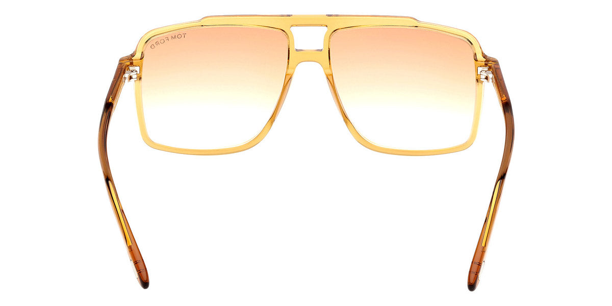 Tom Ford® Kemp FT1177 FT1177 39F 59 - Shiny Dark Yellow / Gradient Brown Sunglasses