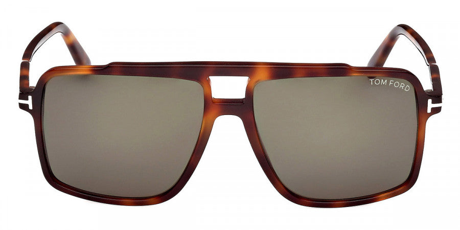 Tom Ford® Kemp FT1177 FT1177 53N 59 - Blonde Havana / Green Sunglasses