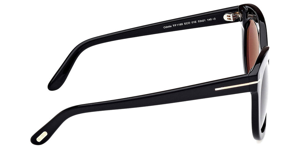 Tom Ford® FT1189 Odette FT1189 Odette 01E 53 - 01E - Shiny Black / Shiny Black Sunglasses