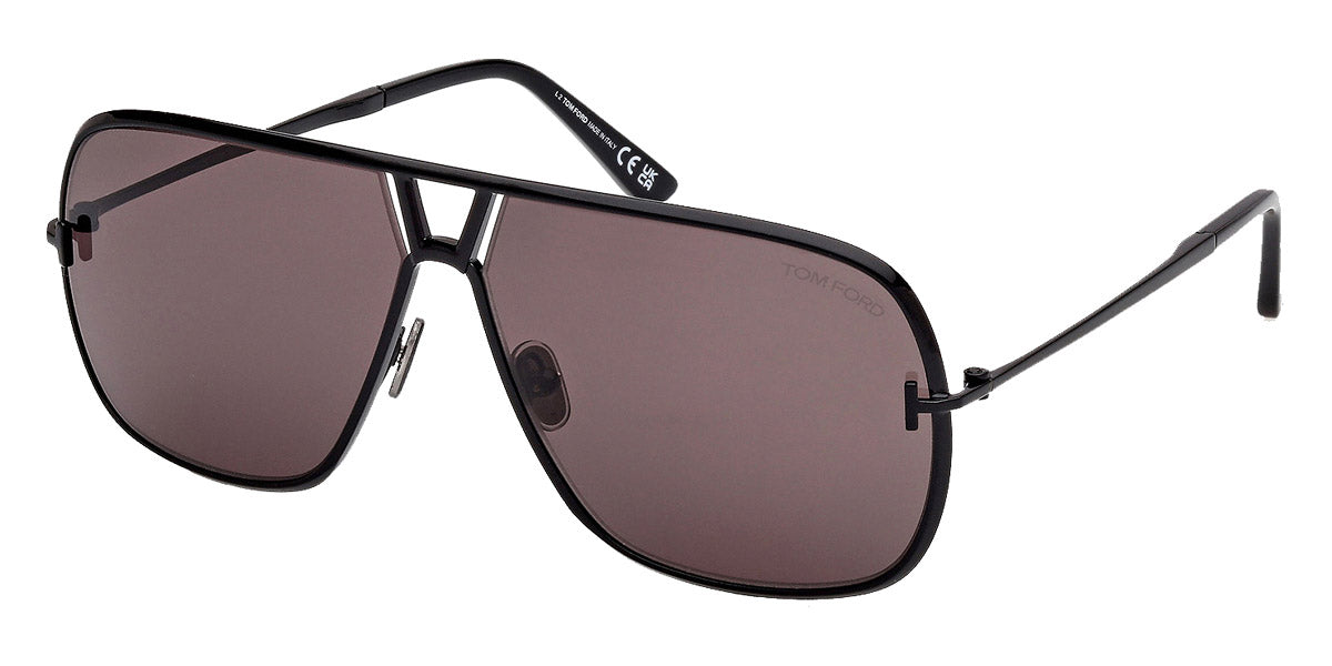 Tom Ford® FT1204 FT1204 01A 63 - Shiny Black / Smoke Sunglasses