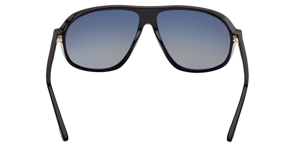 Tom Ford® GUILLAUME FT1208 FT1208 01B 61 - Shiny Black / Gradient Smoke Sunglasses