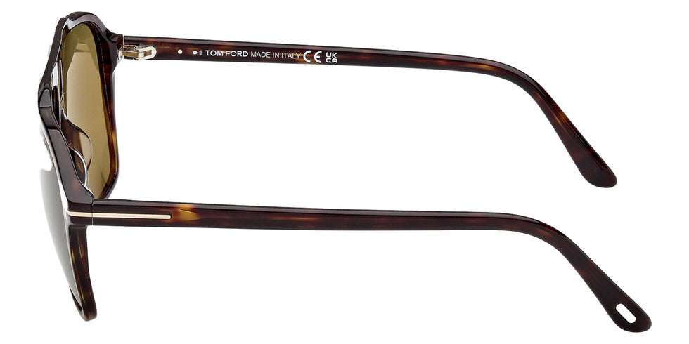 Tom Ford® AUTARI FT1209 FT1209 52N 56 - Dark Havana / Green Sunglasses