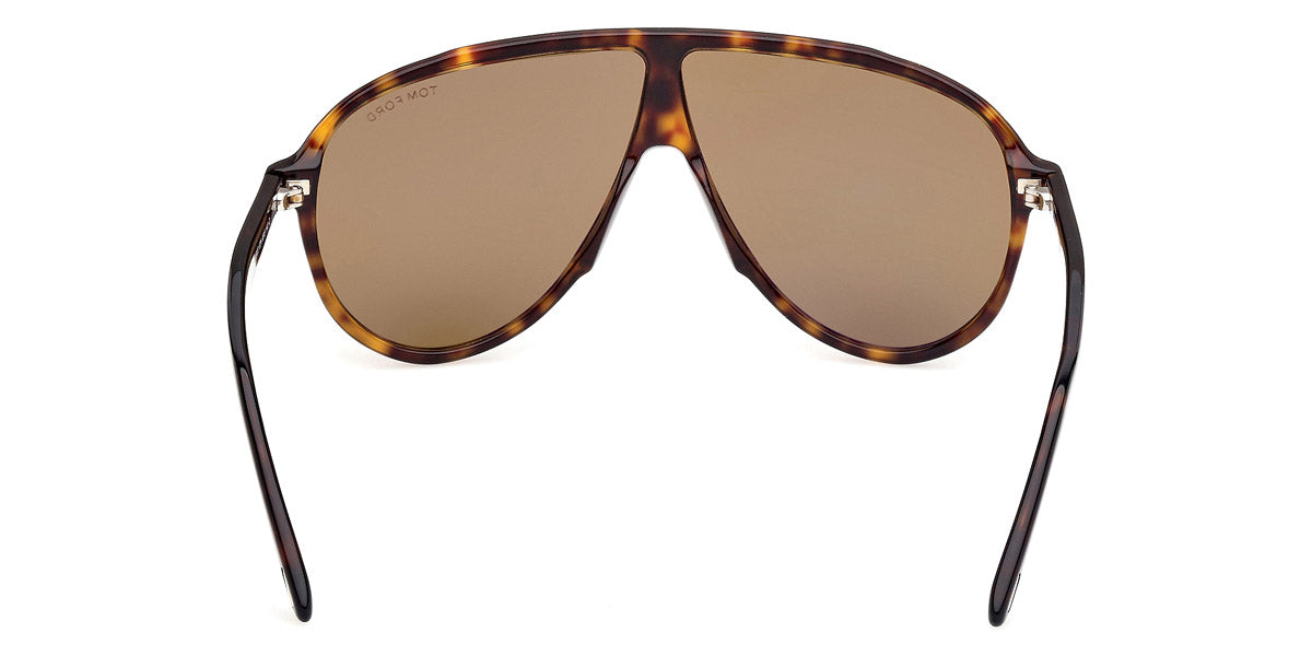 Tom Ford® FT1211 FT1211 52N 65 - Dark Havana / Green Sunglasses