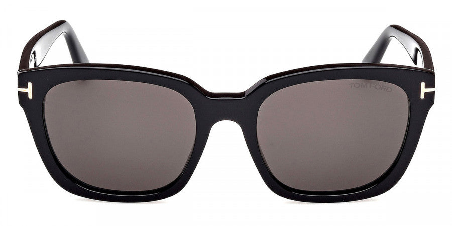Tom Ford® Haylay FT1216 FT1216 01A 53 - Shiny Black / Smoke Sunglasses