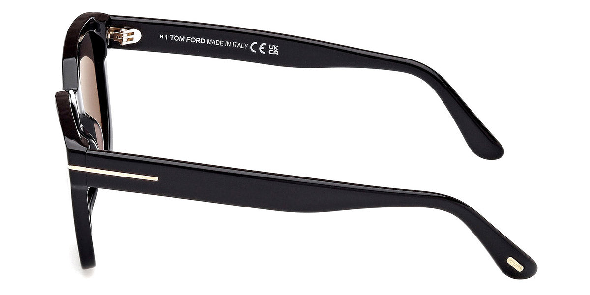 Tom Ford® Haylay FT1216 FT1216 01A 53 - Shiny Black / Smoke Sunglasses