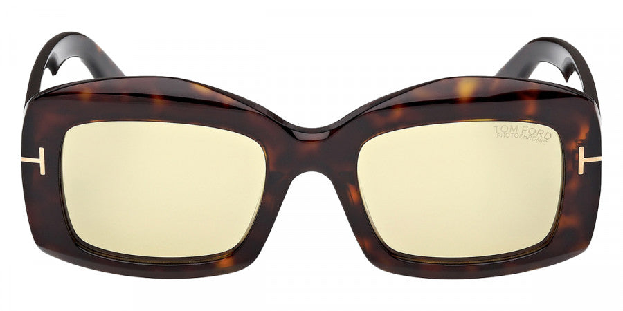 Tom Ford® VENETIA FT1218 FT1218 52E 53 - Dark Havana / Brown Photochromic Sunglasses