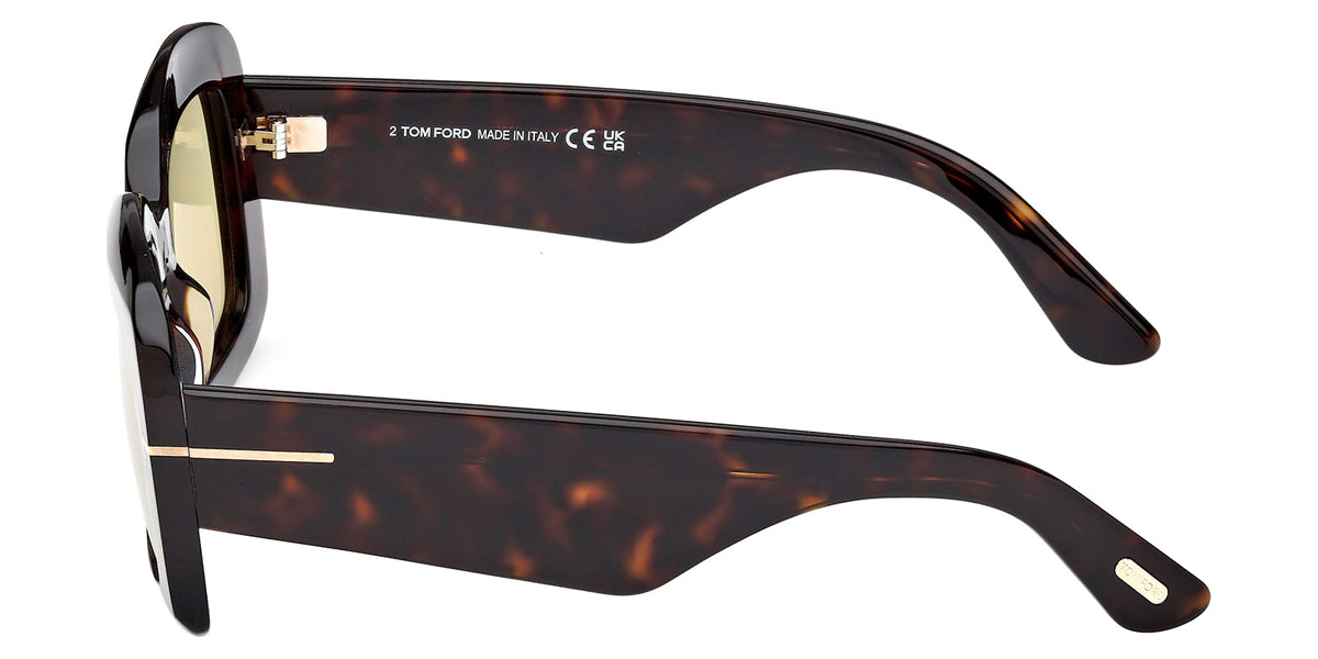 Tom Ford® VENETIA FT1218 FT1218 52E 53 - Dark Havana / Brown Photochromic Sunglasses