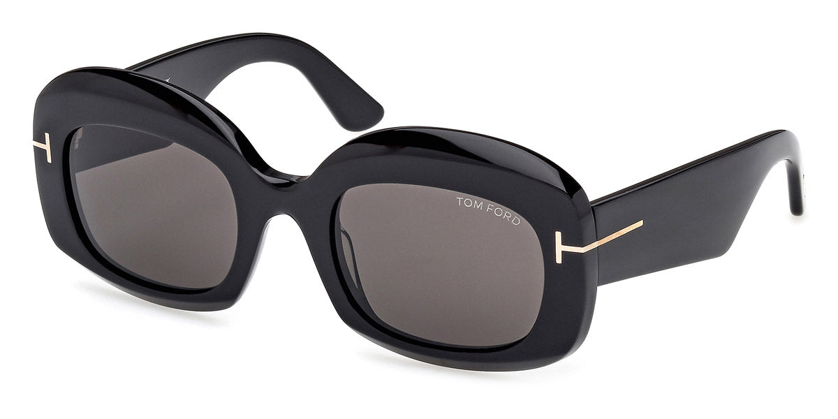 Tom Ford® FT1219 FT1219 01A 53 - Shiny Black / Smoke Sunglasses