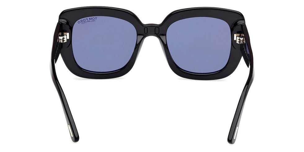 Tom Ford® FT1220 FT1220 01D 52 - Shiny Black / Smoke Polarized Sunglasses