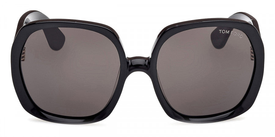 Tom Ford® FT1221 FT1221 01A 60 - Shiny Black / Smoke Sunglasses