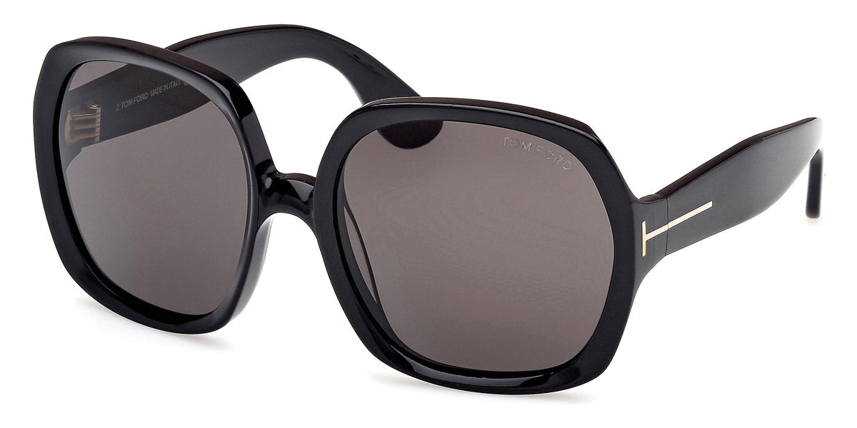 Tom Ford® FT1221 FT1221 01A 60 - Shiny Black / Smoke Sunglasses