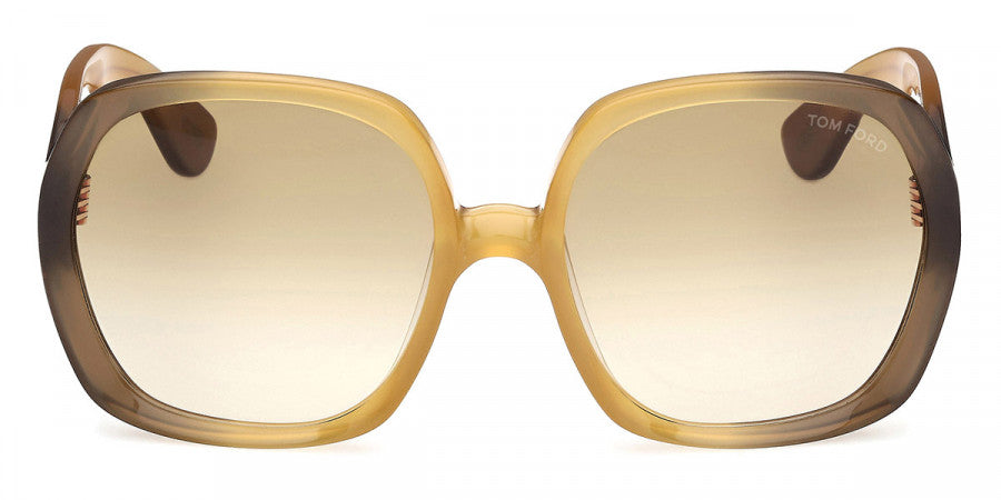 Tom Ford® FT1221 FT1221 41F 60 - Yellow / Gradient / Gradient Brown Sunglasses