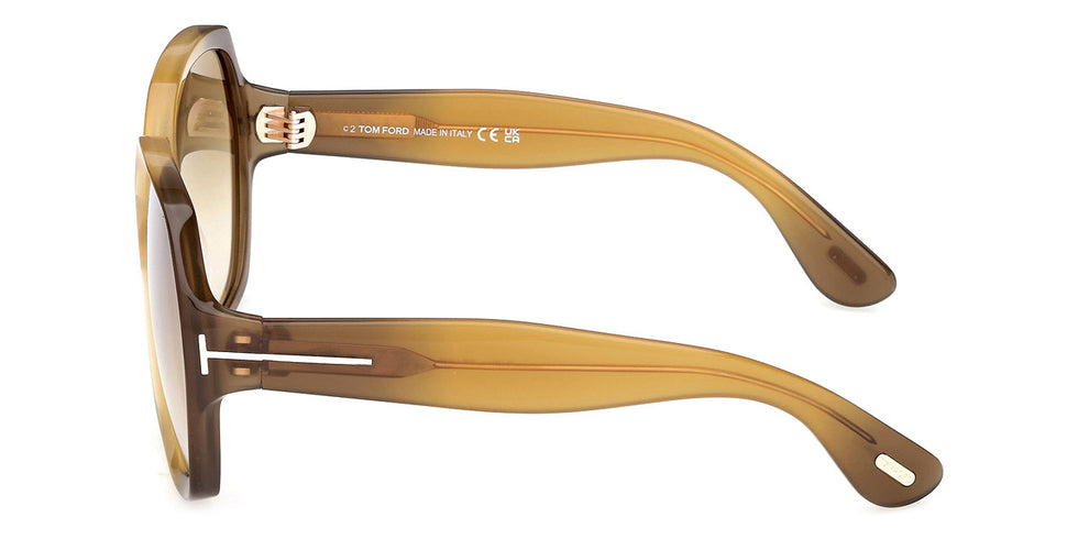 Tom Ford® FT1221 FT1221 41F 60 - Yellow / Gradient / Gradient Brown Sunglasses