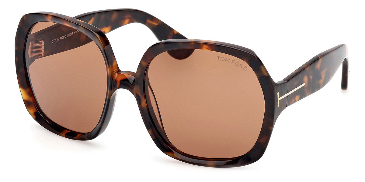 Tom Ford® FT1221 FT1221 52E 60 - Dark Havana / Brown Sunglasses