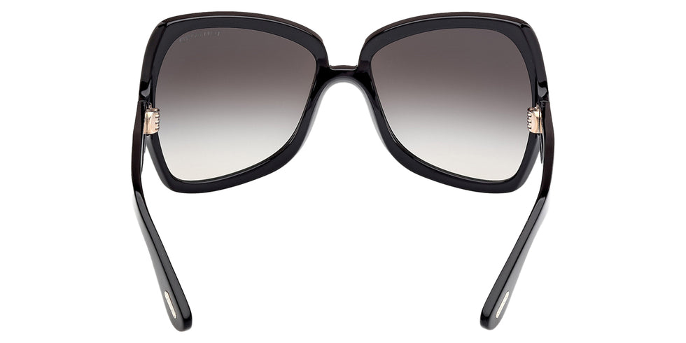 Tom Ford® JERRY FT1222 FT1222 01B 60 - Shiny Black / Gradient Smoke Sunglasses