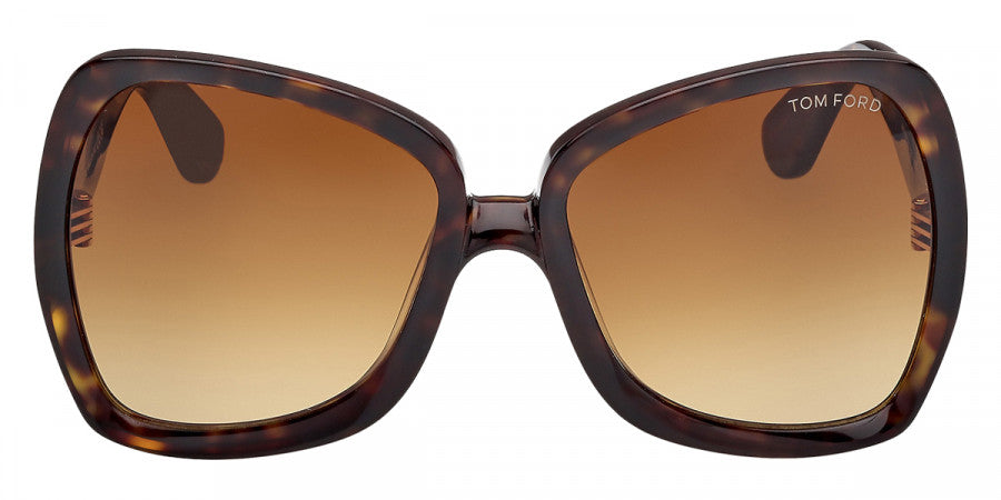 Tom Ford® JERRY FT1222 FT1222 52F 60 - Dark Havana / Gradient Brown Sunglasses