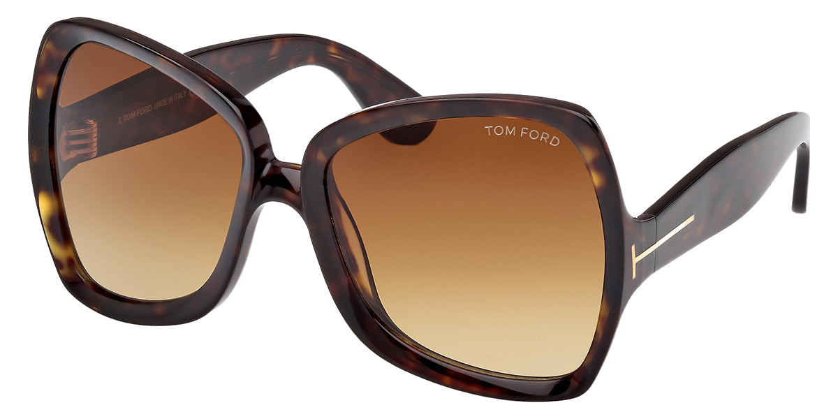 Tom Ford® JERRY FT1222 FT1222 52F 60 - Dark Havana / Gradient Brown Sunglasses