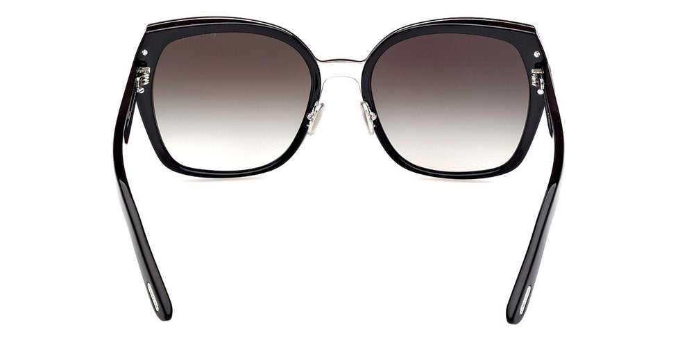 Tom Ford® Plum FT1223 FT1223 01B 58 - Shiny Black / Gradient Smoke Sunglasses