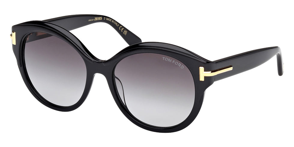 Tom Ford® FT1251 Sunglasses FT1251 01B 57 - 01B - Shiny Black/Shiny Black